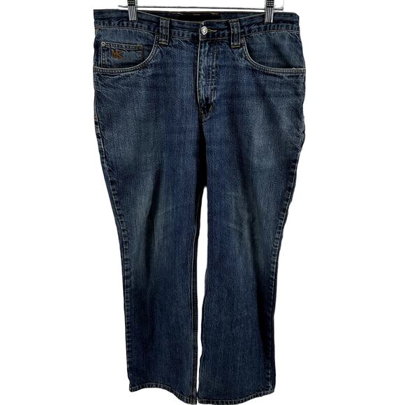 Mountain Khakis Straight Leg Jeans Denim Medium Wash Mid Rise Blue Waist 36"x31" - Picture 1 of 6